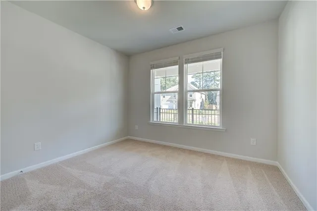 an empty room with a window