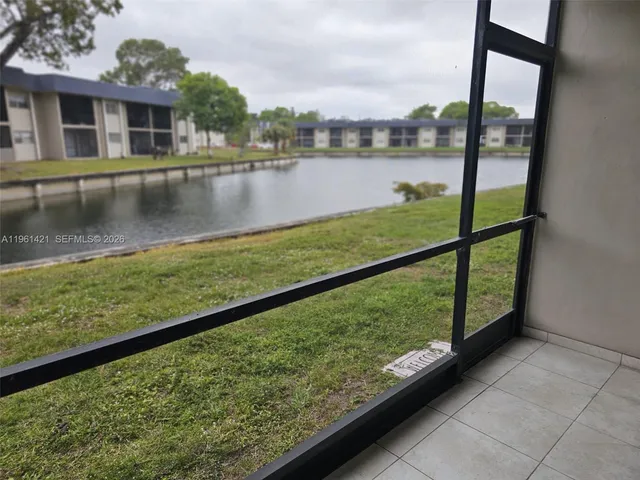 a view of lake from balcony