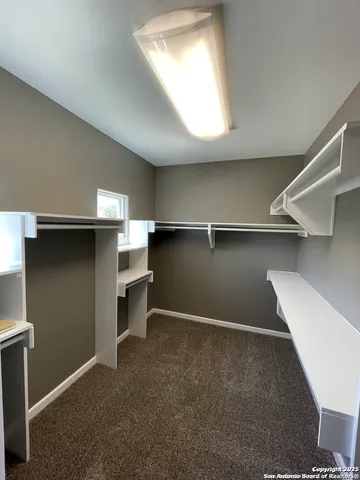 a room with a closet