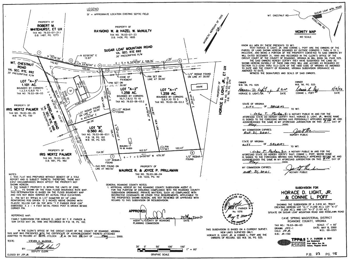 6441 Roselawn Road Roanoke, VA 24018 - Photo 31 of 31 plat (2)