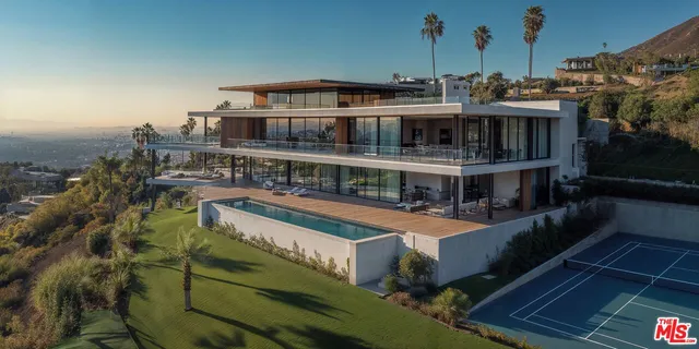 a view of a house with roof deck