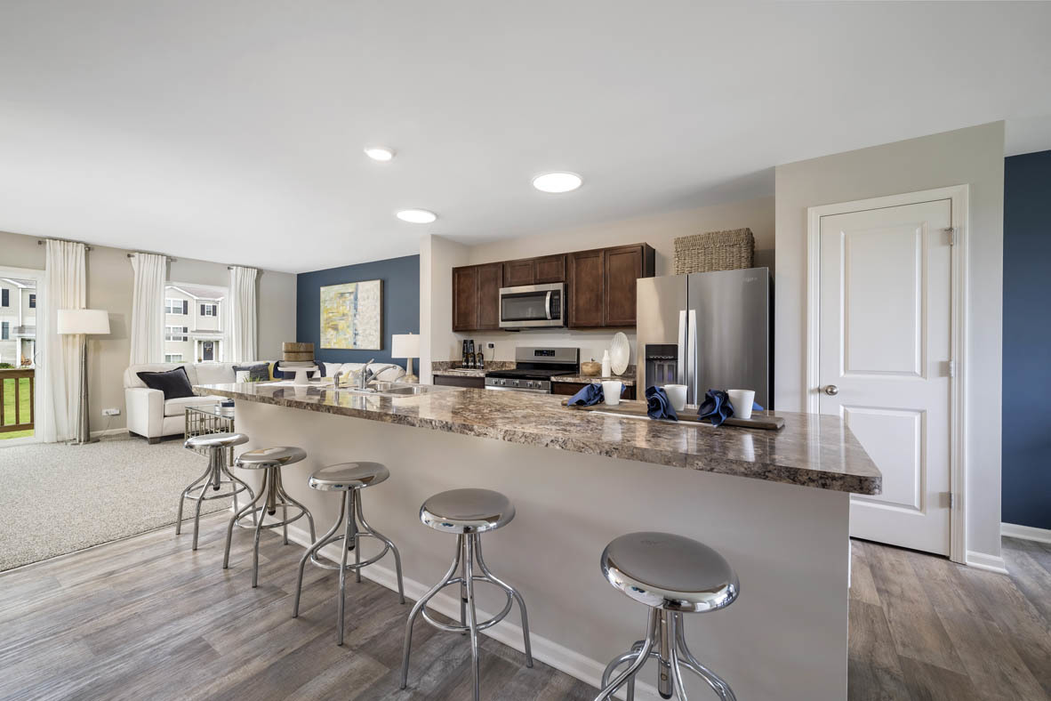 3728 Bailey Road Yorkville, IL 60560 - Photo 2 of 16 a kitchen with sink cabinets and wooden floor