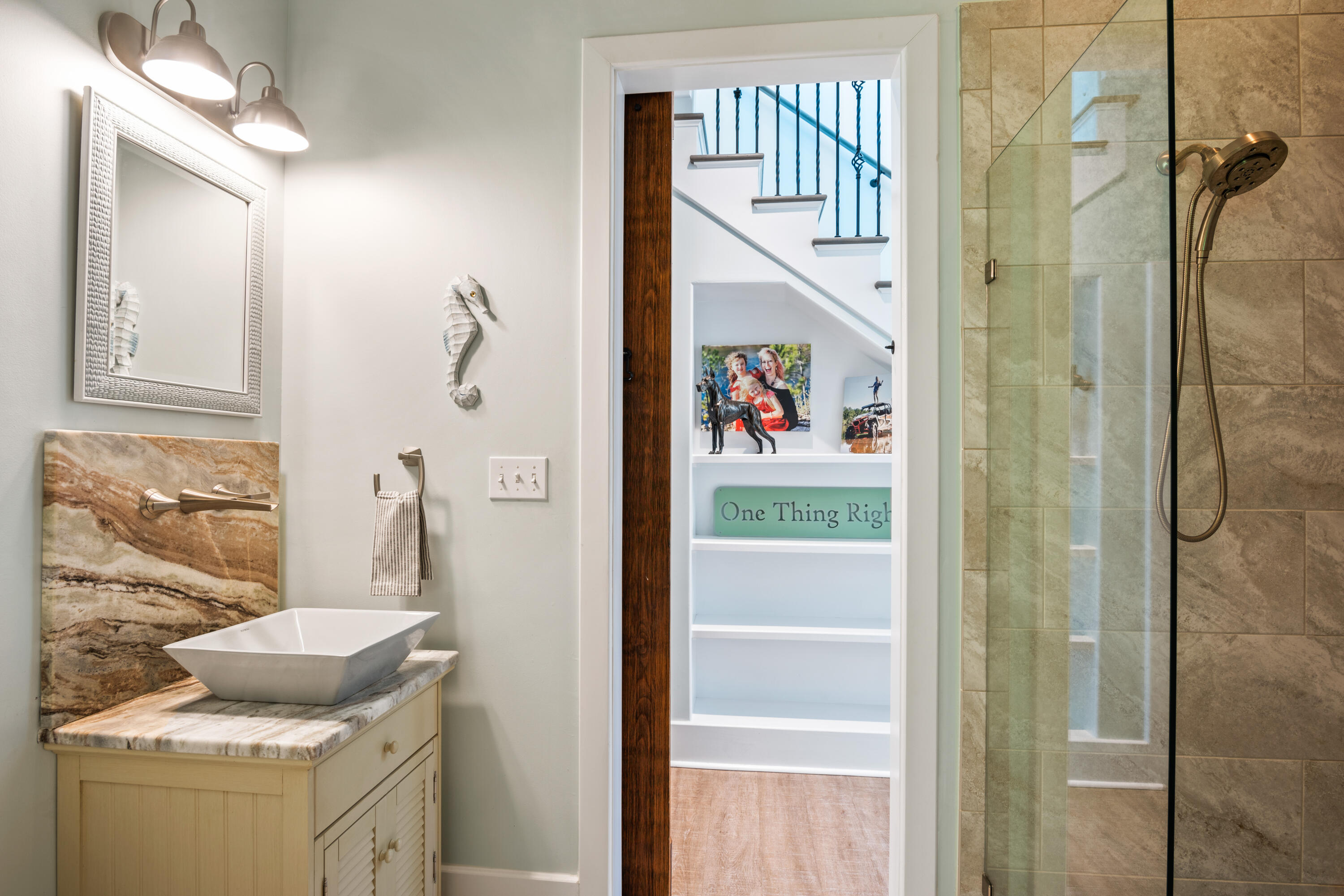 160 Rearden Way Santa Rosa Beach, FL 32459 - Photo 12 of 46 a bathroom with a sink and mirror