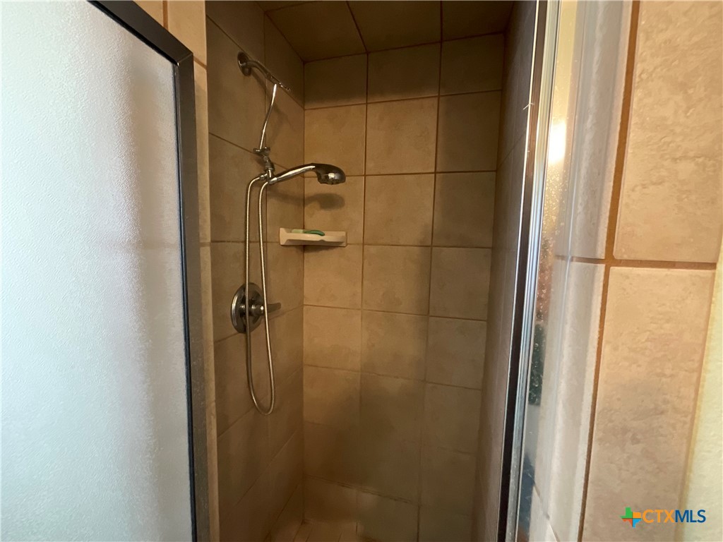 2826 Cattle Guard Road Cuero, TX 77954 - Photo 26 of 48 a bathroom with a glass shower door