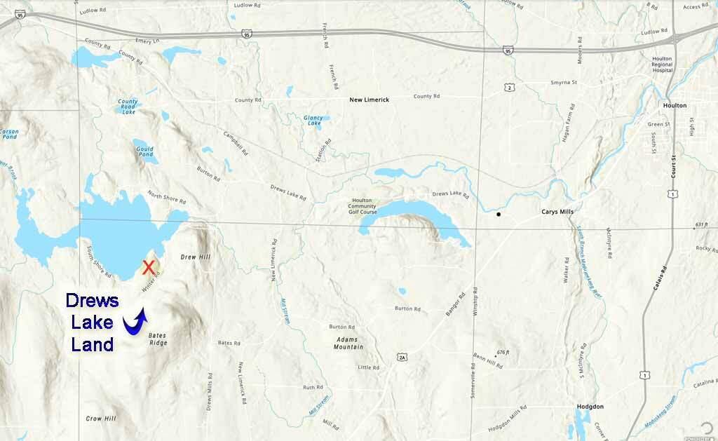 150 South Shore Road Linneus, ME 04730 - Photo 5 of 35 drews-lake-land-map
