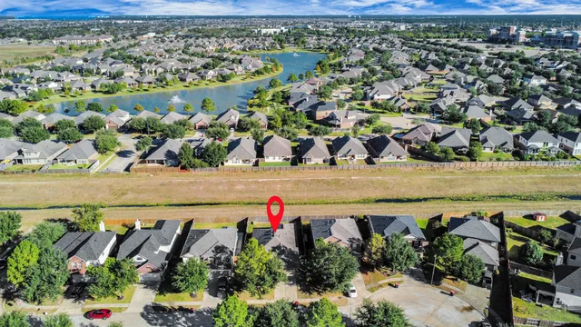 a view of a water with an outdoor space