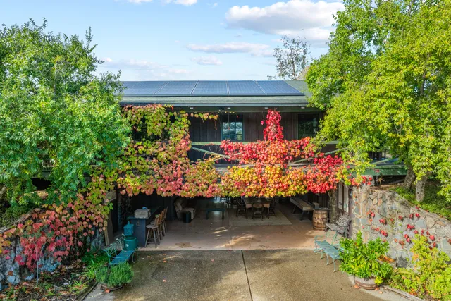 a view of outdoor seating