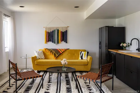 a living room with a couch and a coffee table