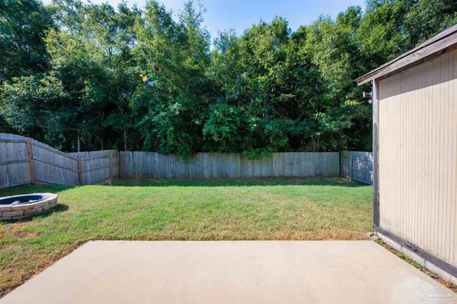 a backyard of a house