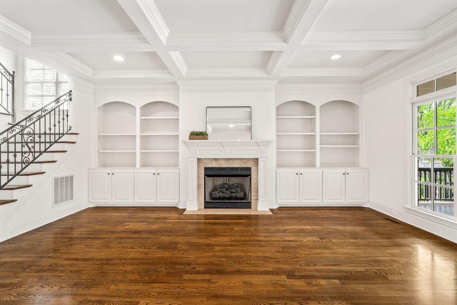 926 Evans Road Nashville, TN 37204 - Photo 13 of 53 a view of a livingroom with wooden floor and a fireplace