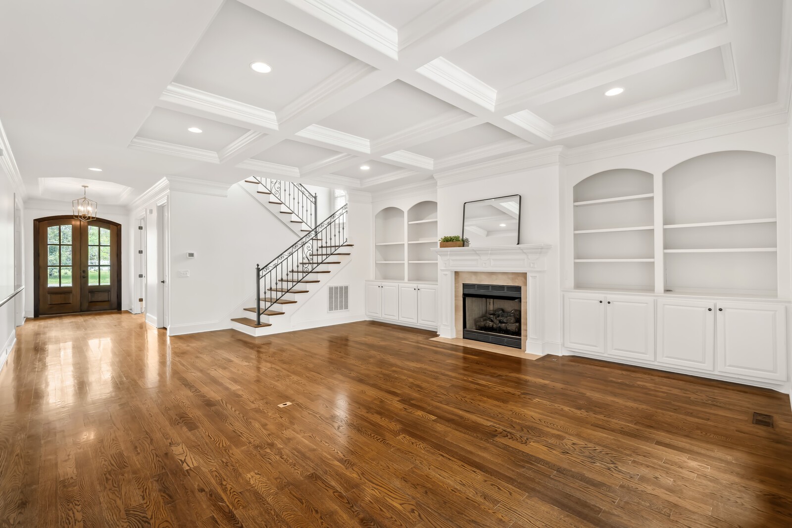 926 Evans Road Nashville, TN 37204 - Photo 14 of 53 a view of a livingroom with wooden floor and a fireplace