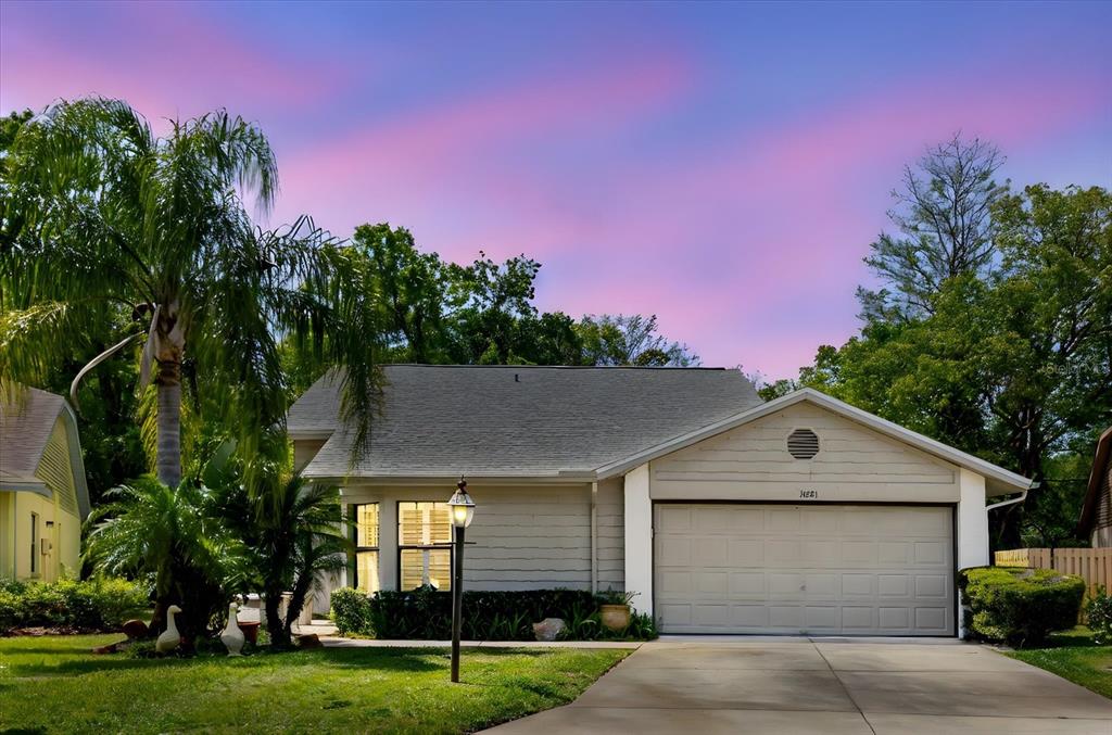 11521 Rose Tree Drive New Port Richey, FL 34654 - Photo 2 of 37 a front view of a house with a yard and garage