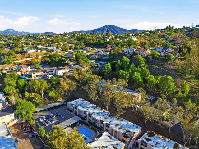a view of city and mountain