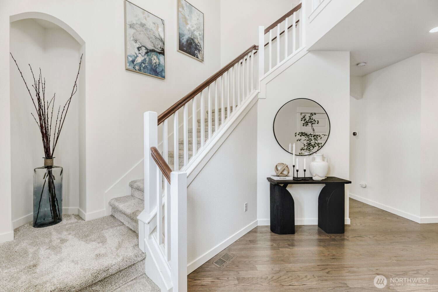 3626 222nd Place Southeast Bothell, WA 98021 - Photo 3 of 27 a view of entryway and hall with wooden floor