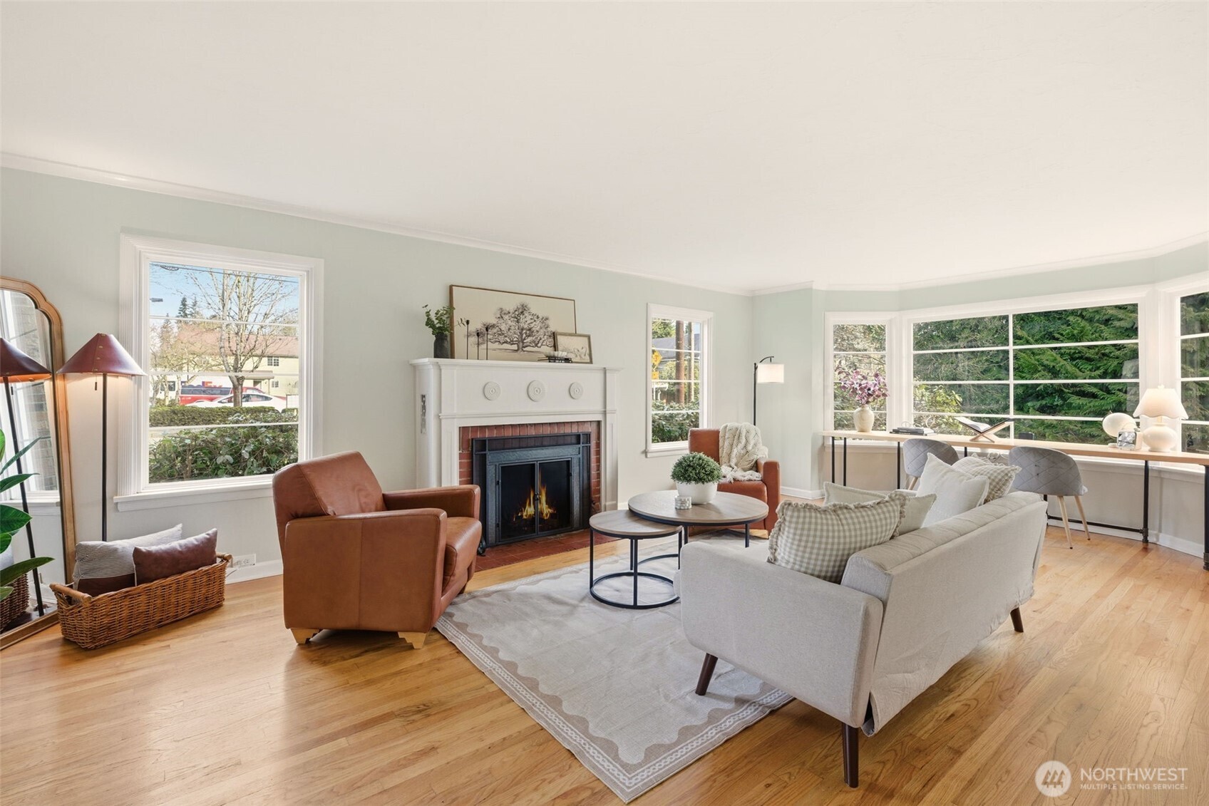 217 6th Street Snohomish, WA 98290 - Photo 7 of 40 a living room with furniture large window and a fireplace