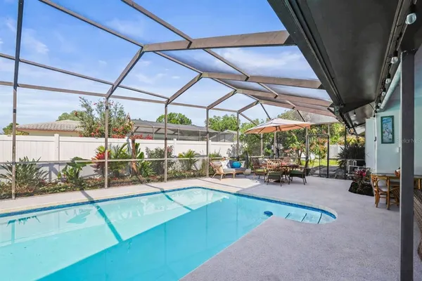 a view of a gym with a car parked in it