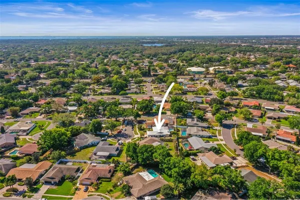 an aerial view of a city with lots of residential buildings