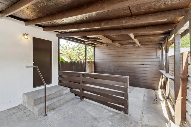 a backyard of a house