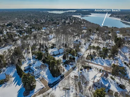an aerial view of multiple house