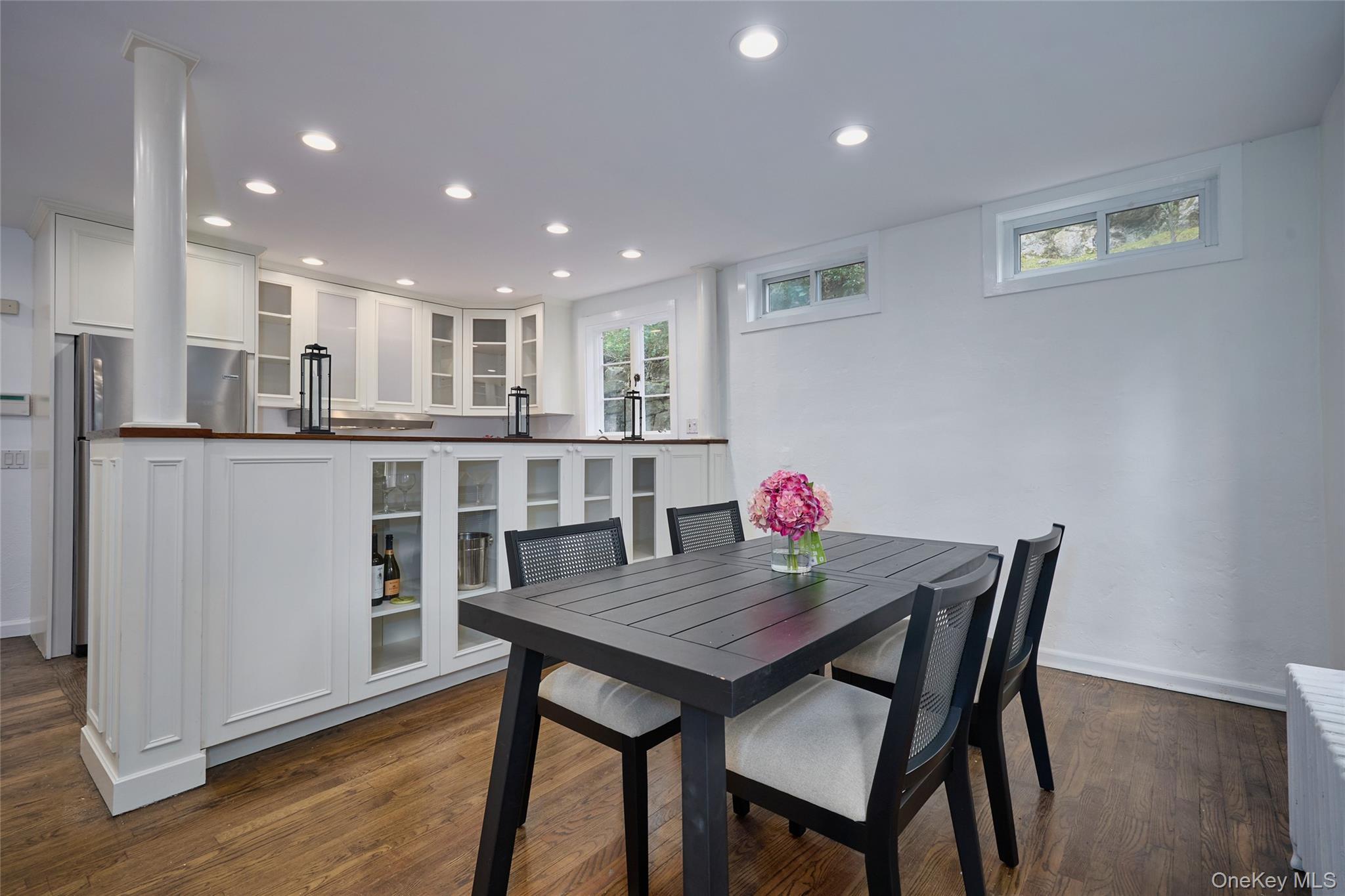 93 Circuit Road Tuxedo Park, NY 10987 - Photo 10 of 34 Dining room featuring recessed lighting, dark wood finished floors, and radiator