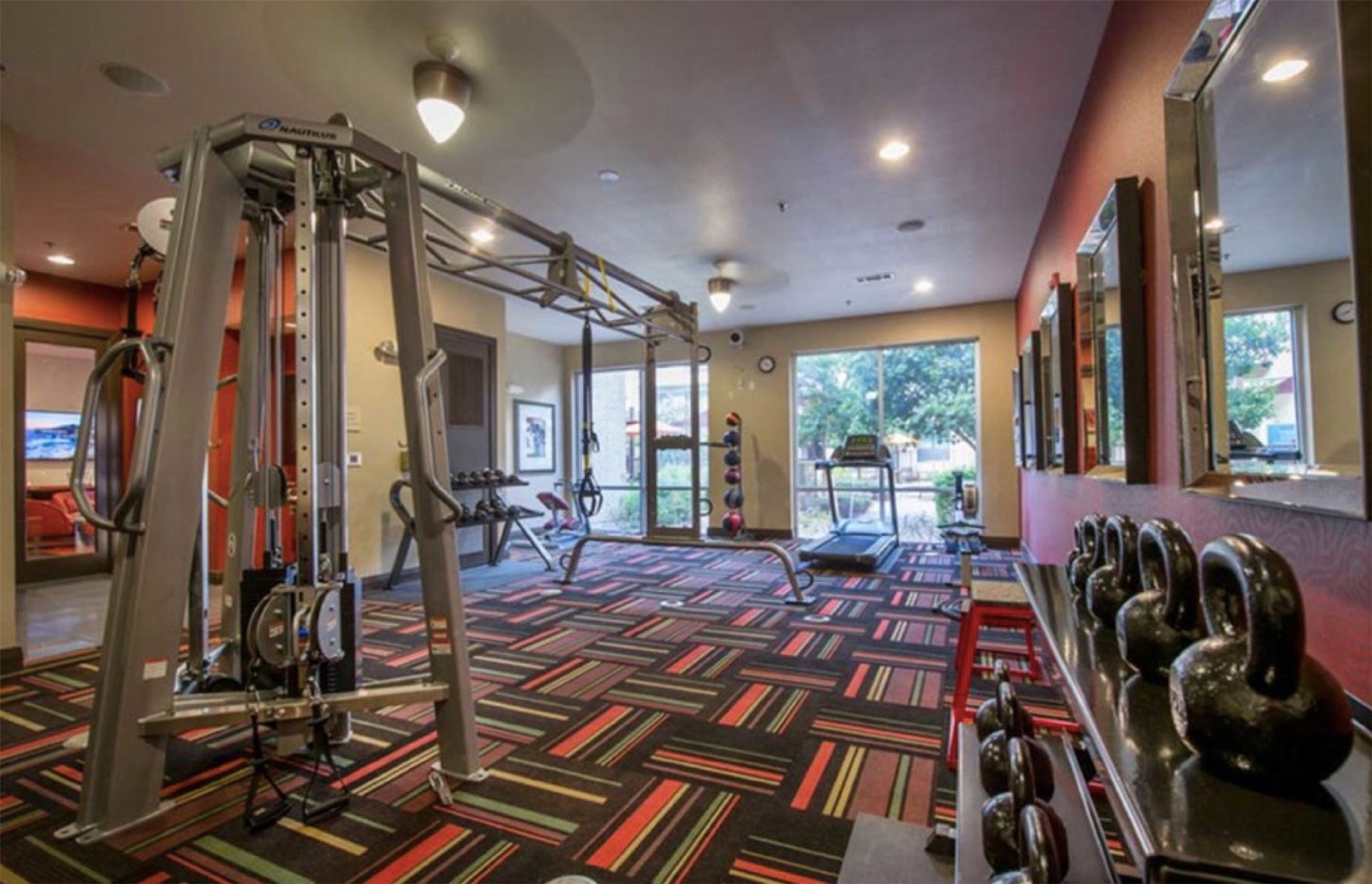 3333 Weslayan Street, Unit 1412 Houston, TX 77027 - Photo 18 of 20 a view of a room with gym equipment