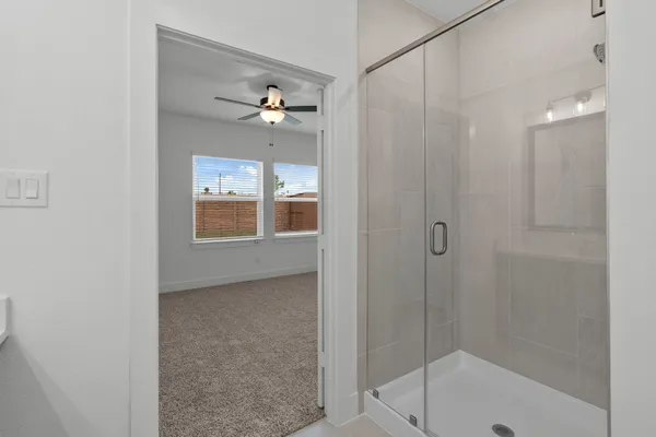 an aerial view of a house with a ocean view