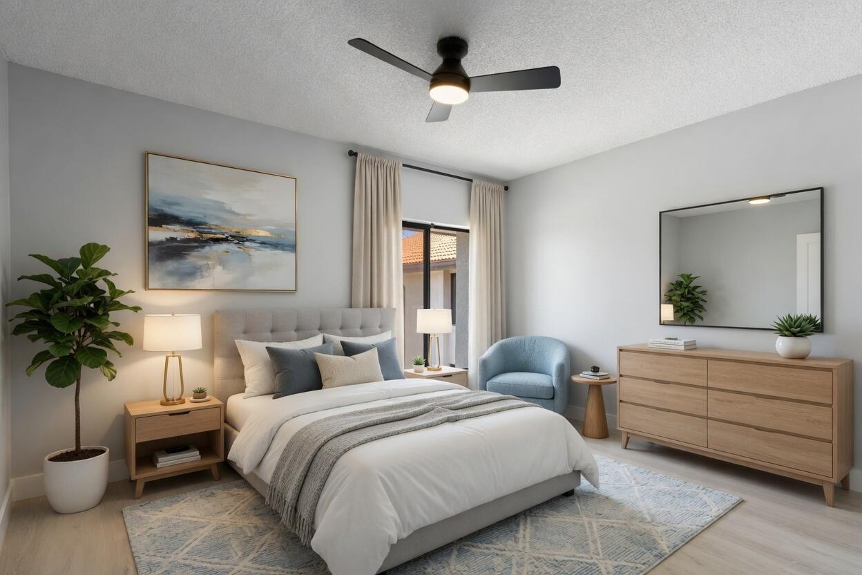 350 Club Circle, Unit 208 Boca Raton, FL 33487 - Photo 12 of 15 Virtual Staging Guest Bedroom