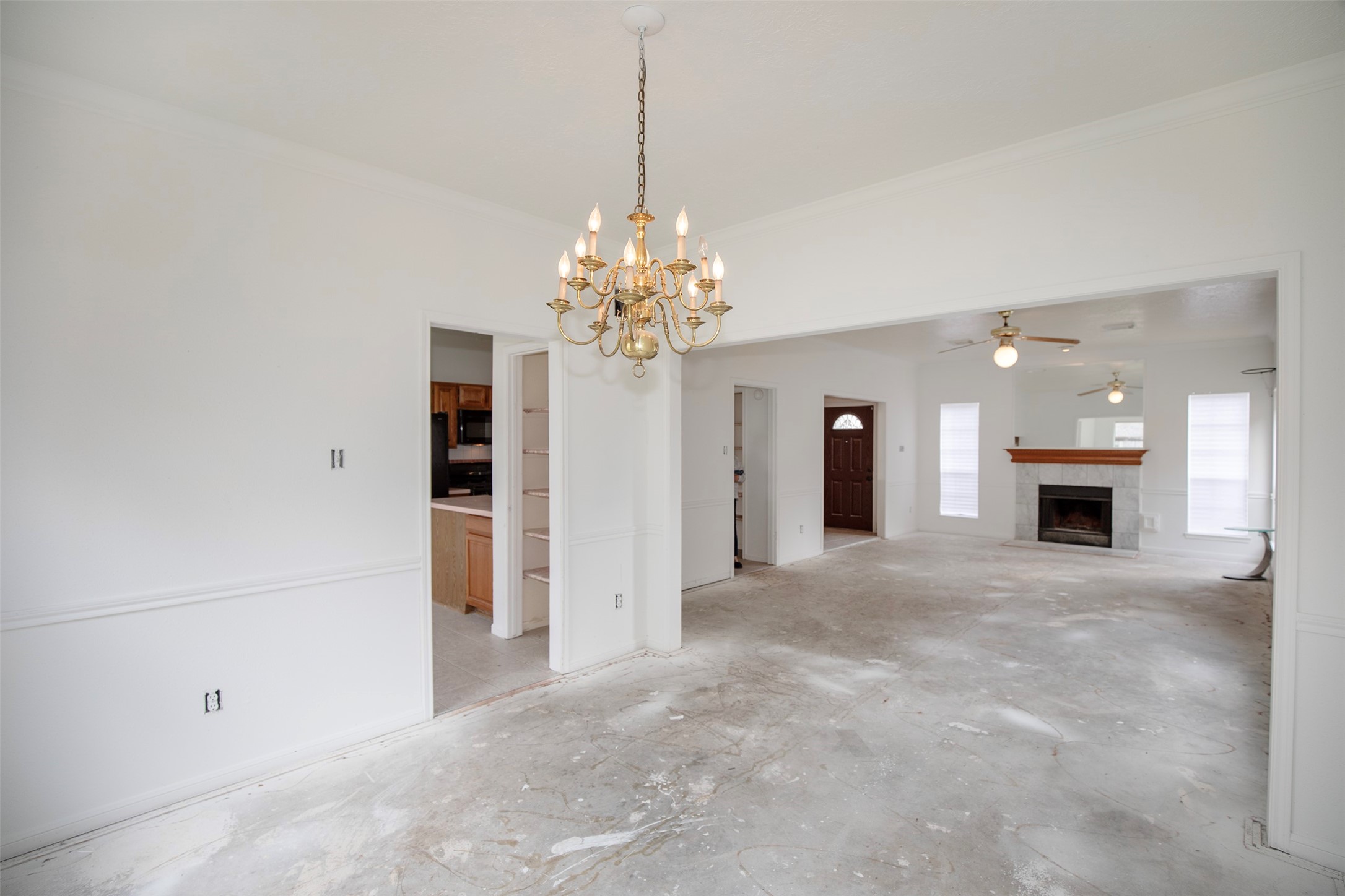 1627 Mabry Mill Road Houston, TX 77062 - Photo 11 of 32 a view of a kitchen with a sink and a chandelier