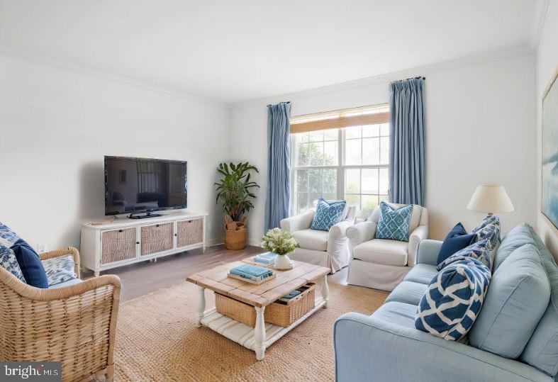 35560 Dry Brook Drive Rehoboth Beach, DE 19971 - Photo 8 of 63 a living room with furniture a flat screen tv and a large window