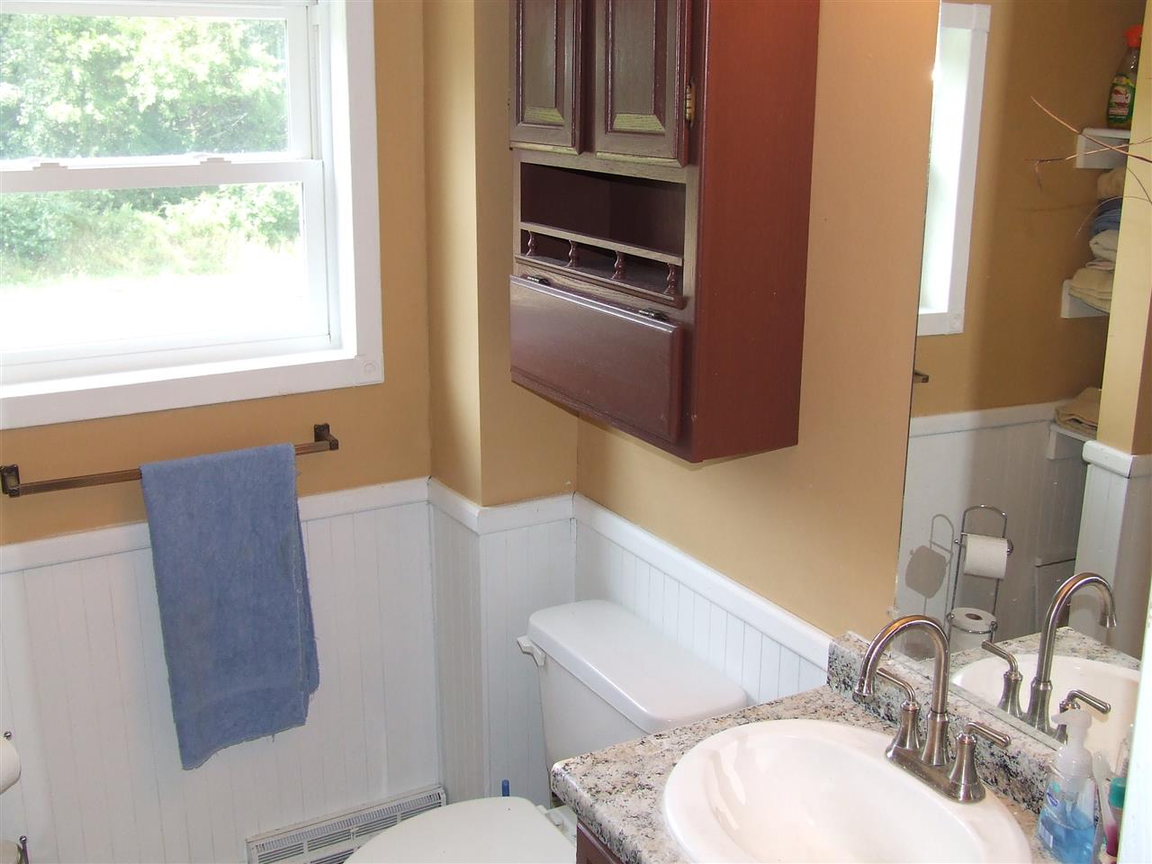 8765 North Lake Road Lena, IL 61048 - Photo 5 of 12 a bathroom with a toilet a sink and a mirror