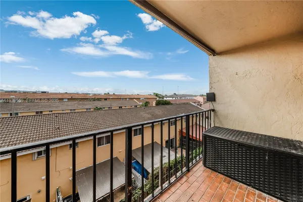 a view of city from balcony