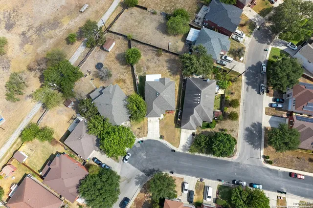 an aerial view of multiple house