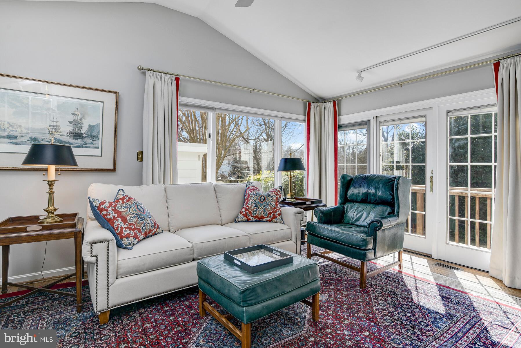 5700 Marengo Road Bethesda, MD 20816 - Photo 12 of 58 Family room with sliding doors to deck