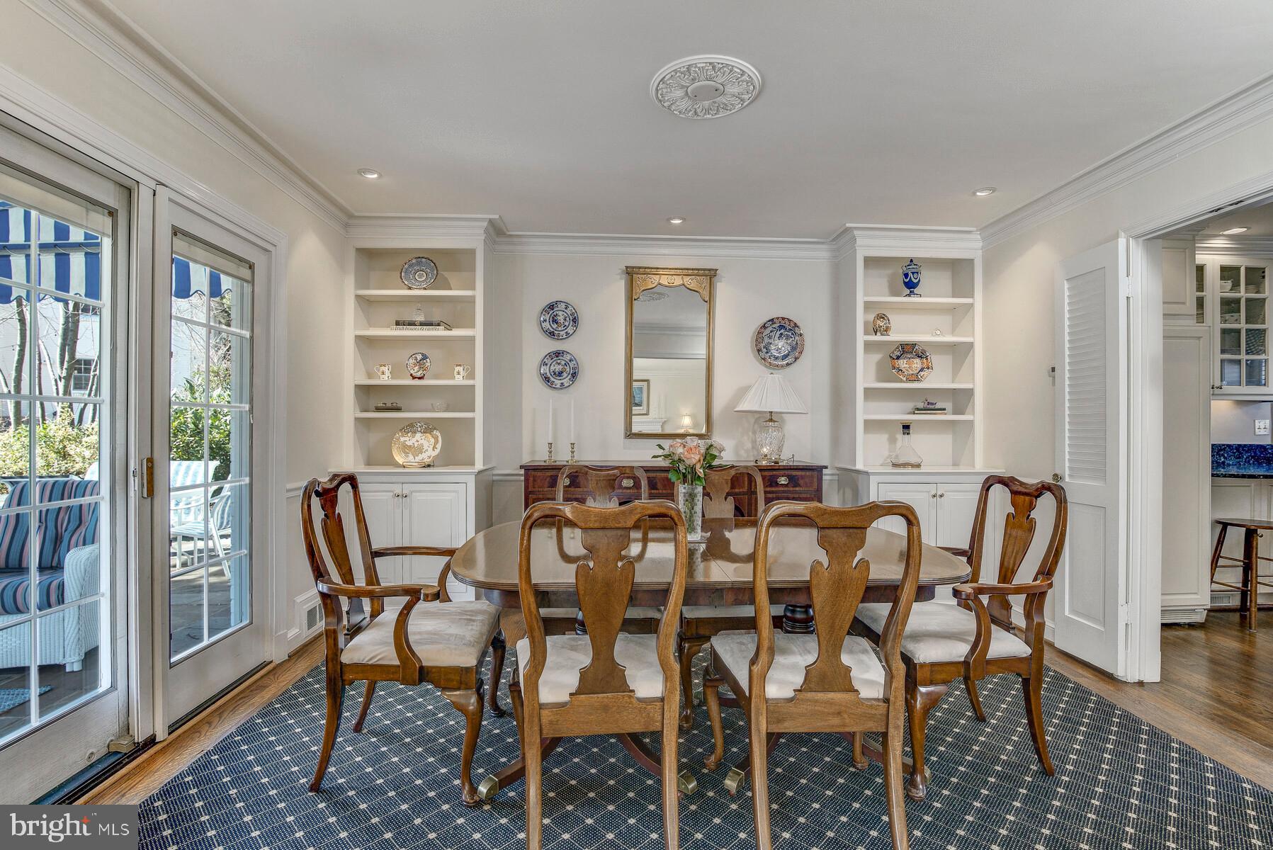5700 Marengo Road Bethesda, MD 20816 - Photo 23 of 58 Dining room with elegant built-in cabinetry