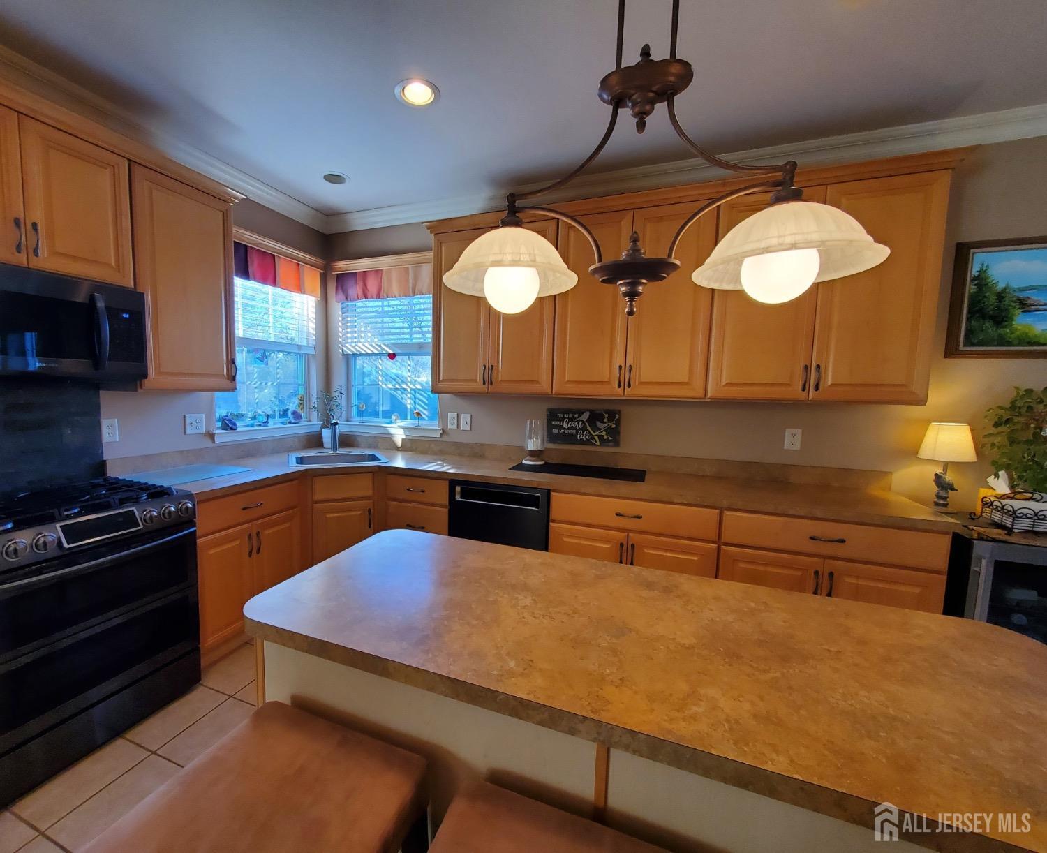 14 Young Way Bridgewater, NJ 08807 - Photo 22 of 38 a kitchen with stainless steel appliances granite countertop a sink a stove and a wooden cabinets