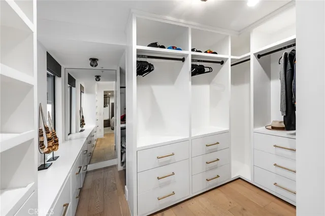 a view of a walk in closet