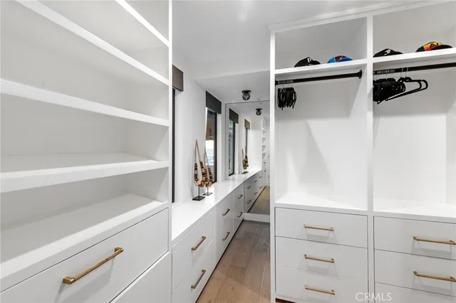 a hallway with closet