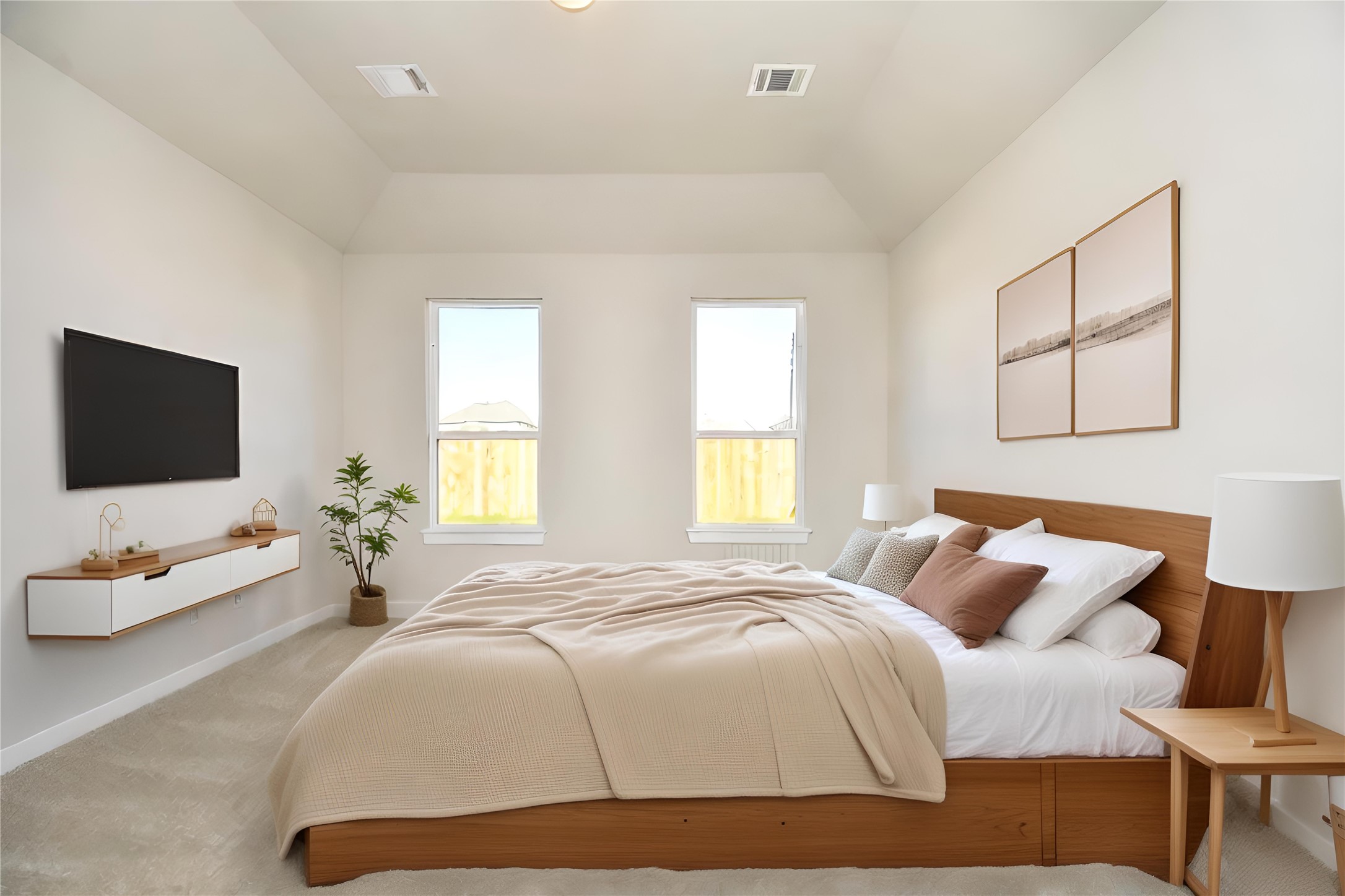 15119 Statice Trail Houston, TX 77044 - Photo 17 of 26 a bedroom with a bed and flat screen tv