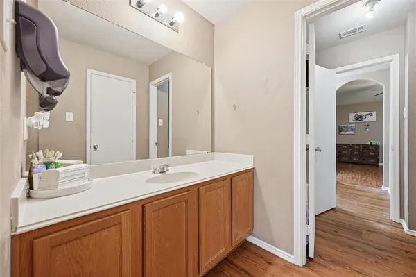a bathroom with a tub
