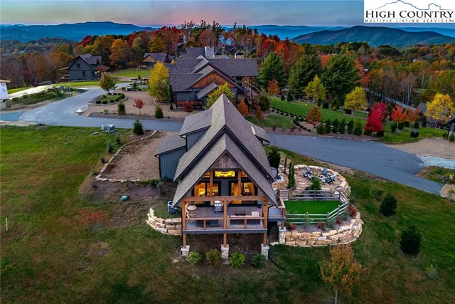 an aerial view of multiple house