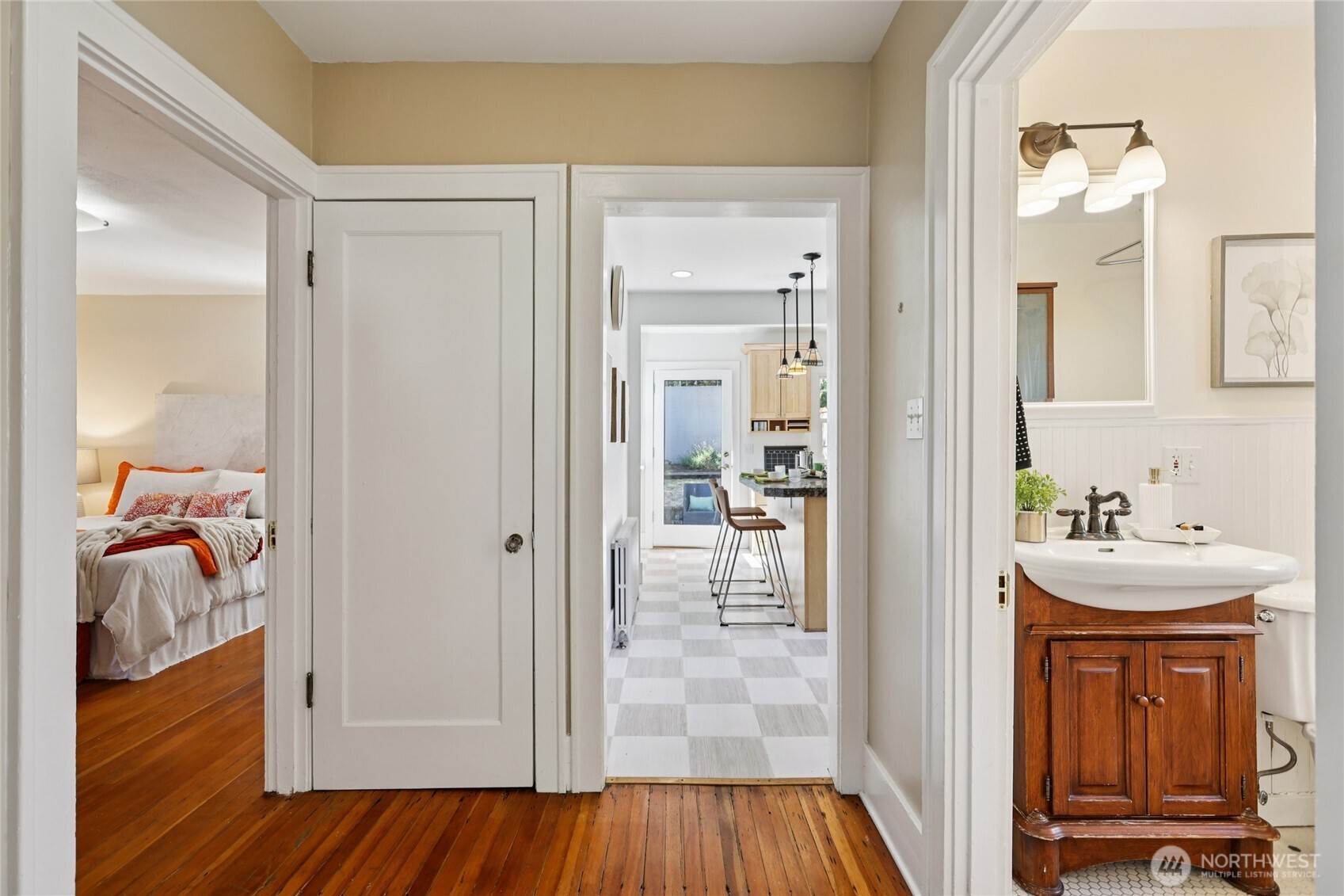 511 23rd Avenue East Seattle, WA 98112 - Photo 17 of 39 a bathroom with a sink and a mirror