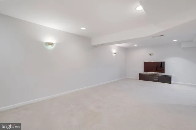 a view of a livingroom with a flat screen tv