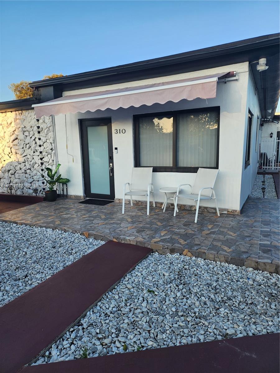 a view of front door