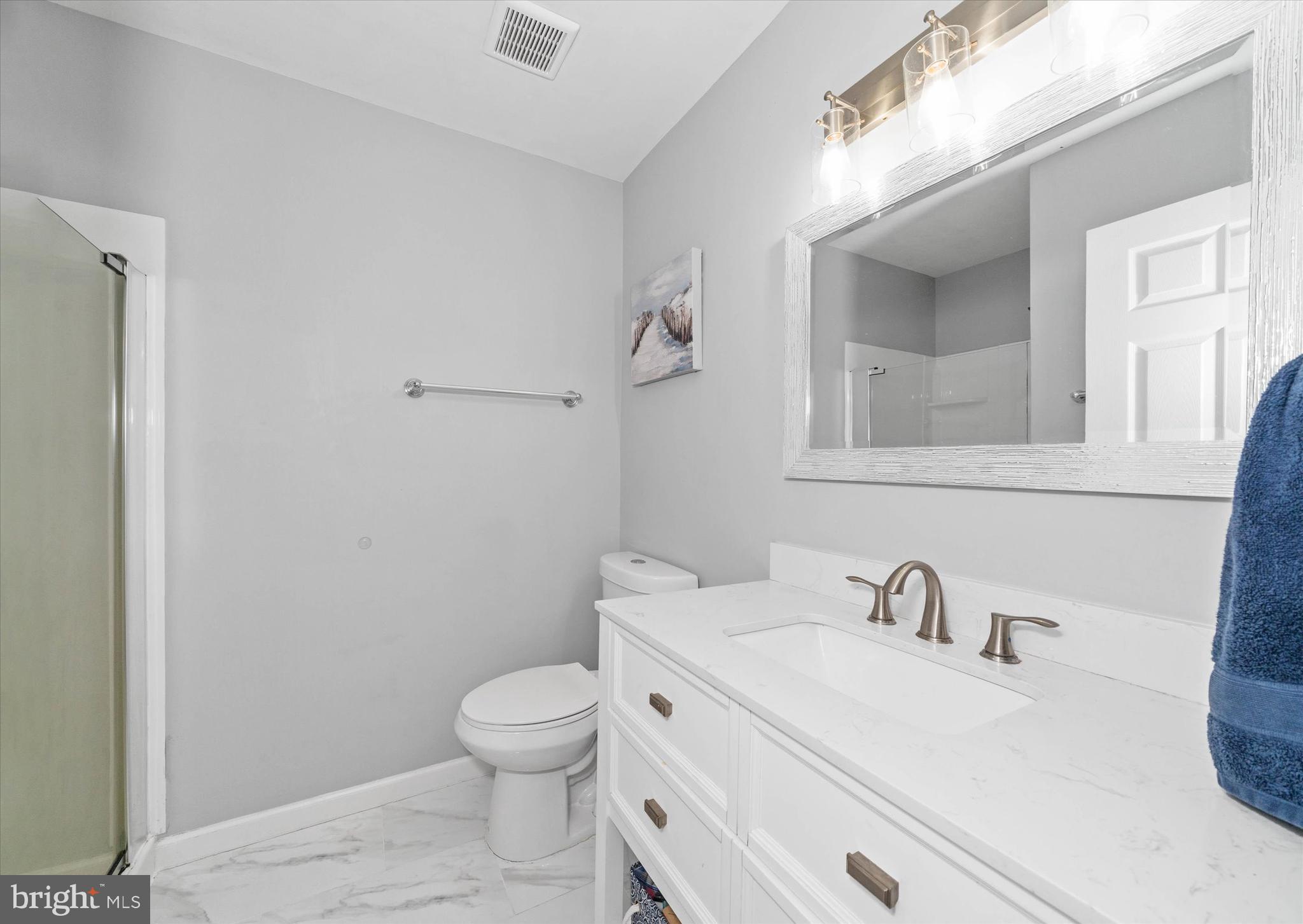 337 Norman Drive Newark, DE 19702 - Photo 18 of 33 a bathroom with a sink a toilet and mirror
