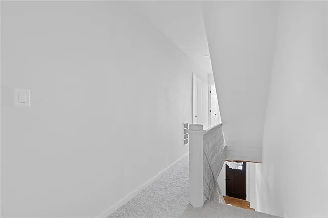 an empty room with an entryway