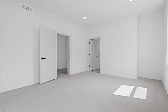 a storage room with a empty space