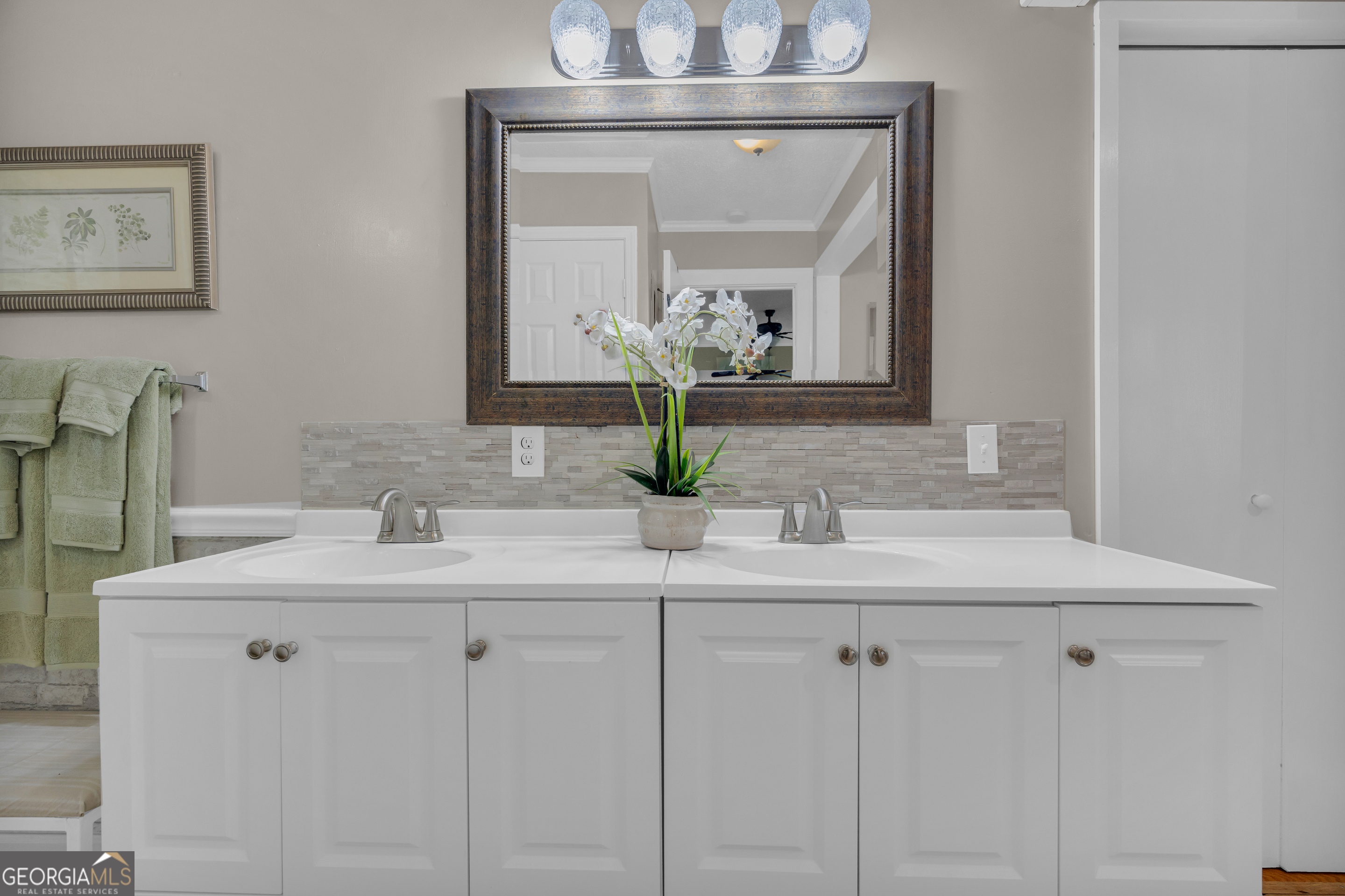 1270 Airline-Goldmine Road Canon, GA 30520 - Photo 15 of 107 a bathroom with a sink vanity and a mirror
