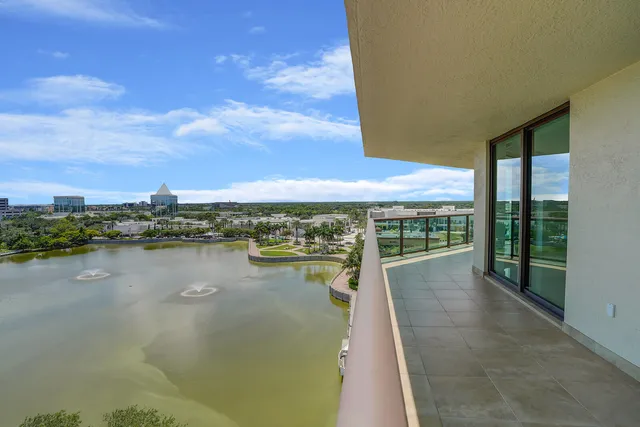 an aerial view of a city with beach
