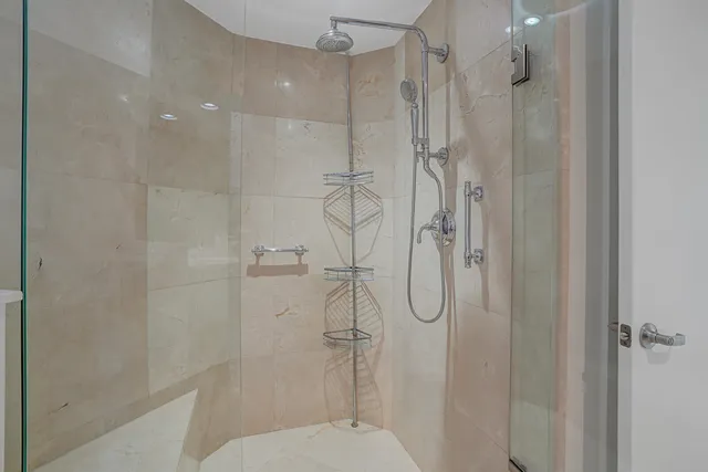 a view of a city with lawn chairs