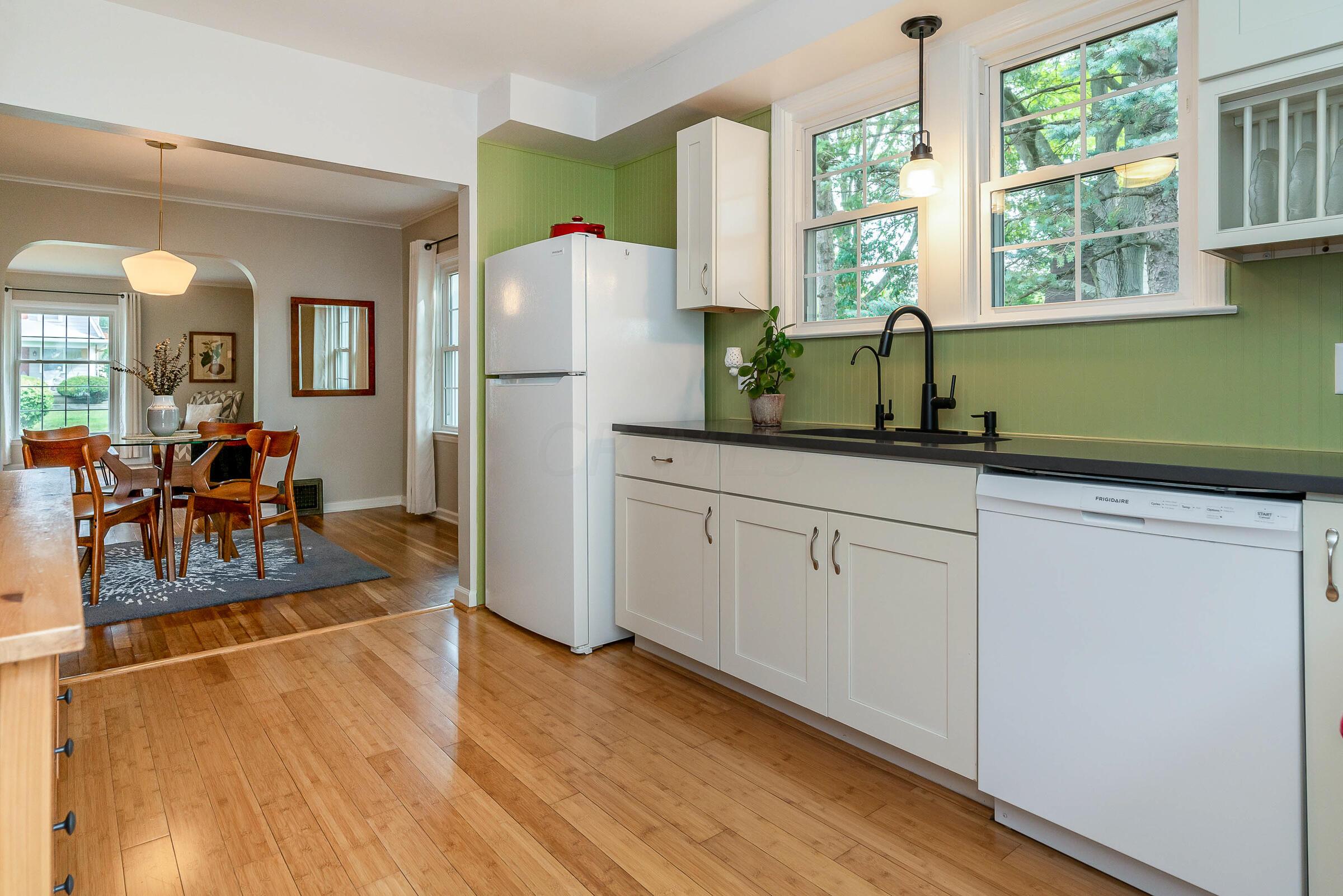 259 Acton Road Columbus, OH 43214 - Photo 14 of 30 Bamboo floors in this bright and efficient kitchen.